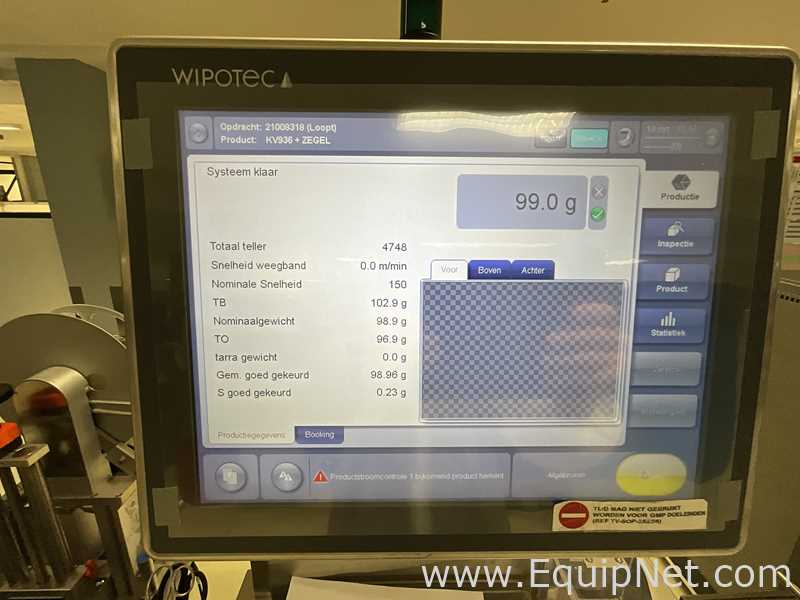OCS Checkweighers GmbH HC Check Weigher and Reject Station - Syrup Line 4 Packaging