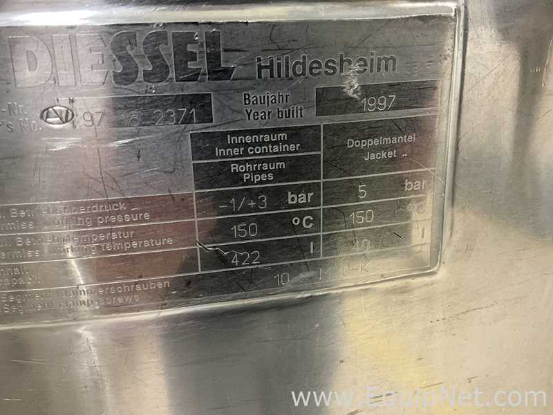 Recipiente Mezclador Acero inoxidable DIESSEL HILDESCHEIM .  422 Litros