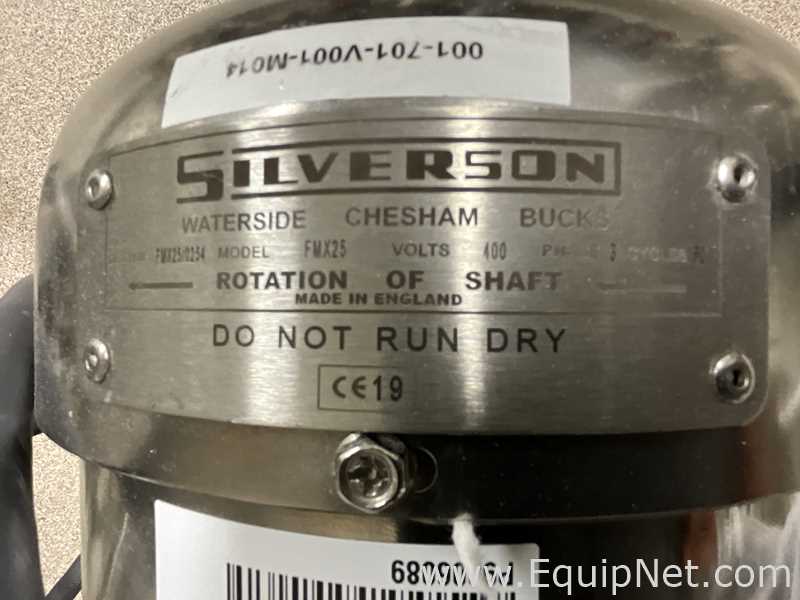 Silverson FMX25 Stainless Steel Contact Parts Portable High Shear Inline Mixer