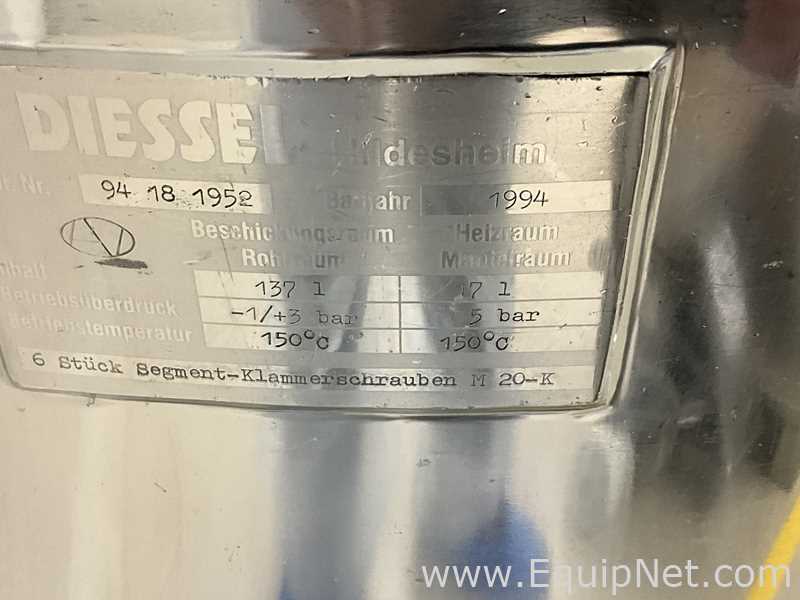 Recipiente Mezclador Acero inoxidable DIESSEL HILDESCHEIM .  137 Litros