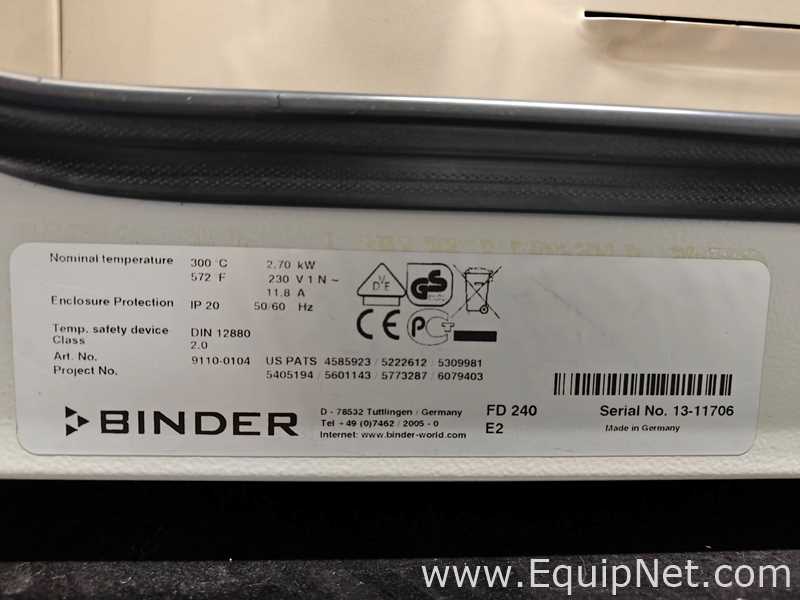 Horno Convencional Binder FD 240