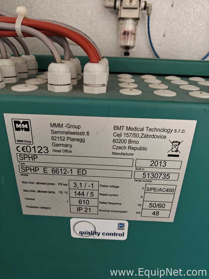 MMM Group SPHP E 6612-1ED Sterilizer Lot 626