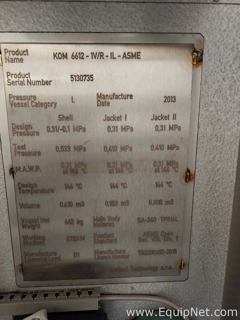 MMM Group SPHP E 6612-1ED Sterilizer Lot 626