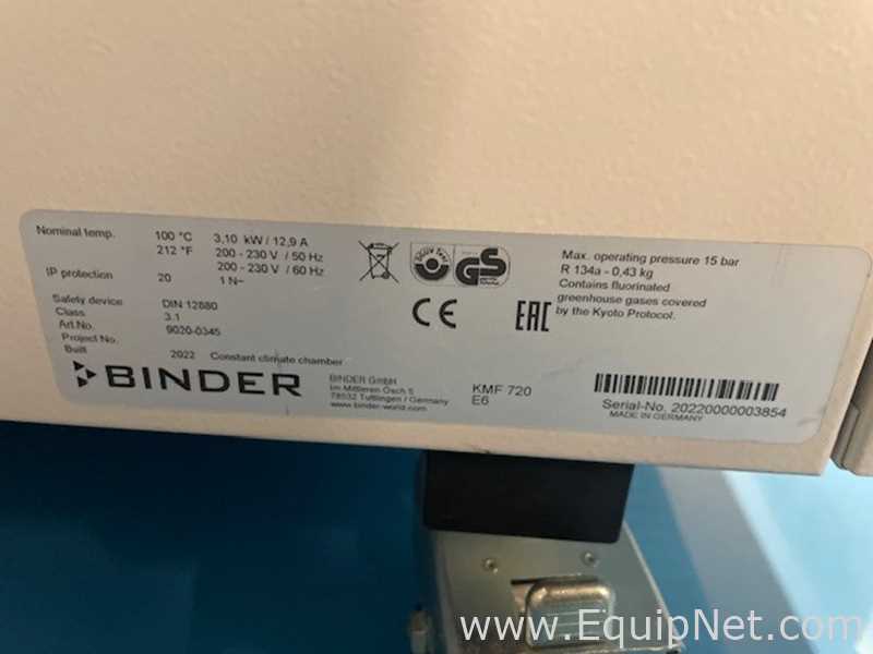 Cámara Ambientales y de Estabilidad Binder KMF  720