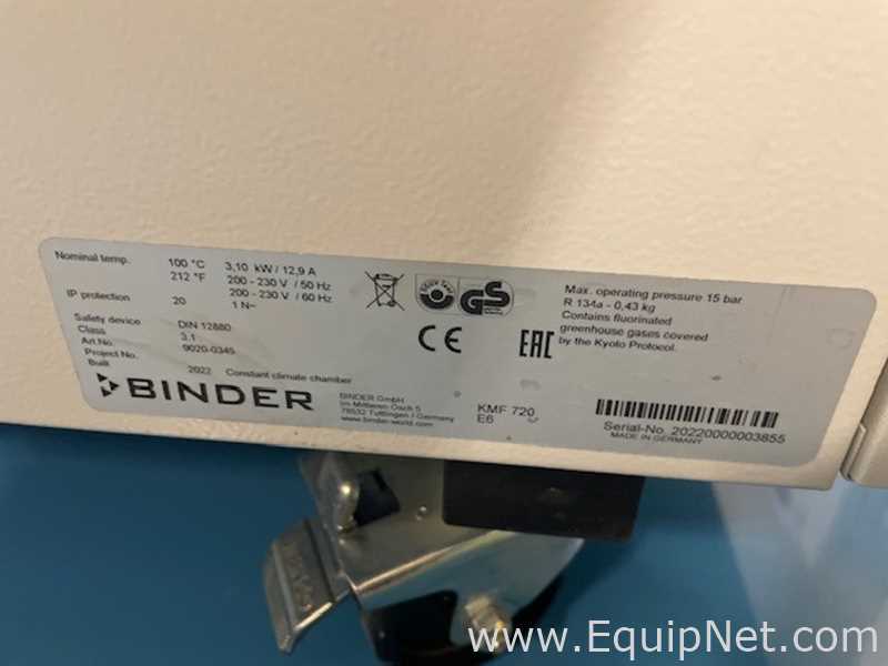 Cámara Ambientales y de Estabilidad Binder KMF  720