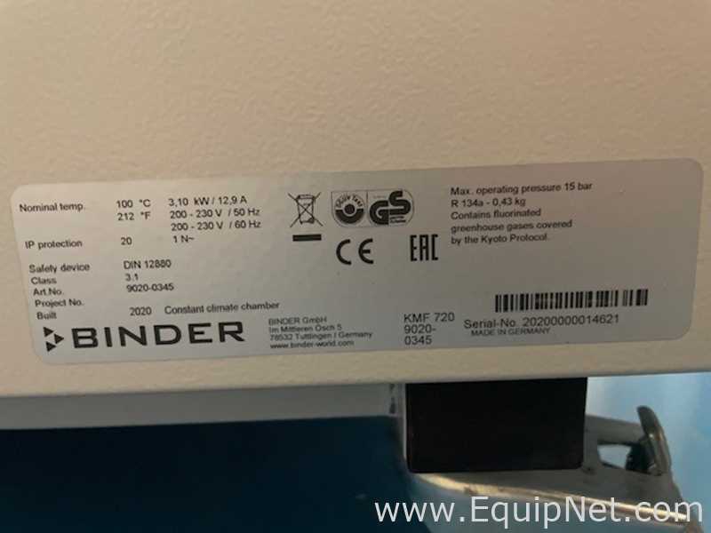 Cámara Ambientales y de Estabilidad Binder KMF  720