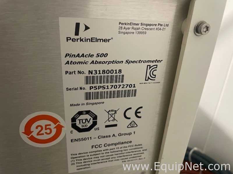 Perkin PinAAcle 500 Atomic Absorption Spectrophotometer Lot 714