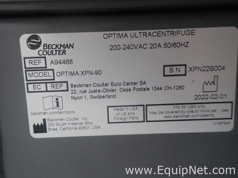 Centrífuga para laboratorio Beckman Coulter Optima XPN-90