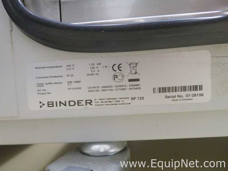 Binder BF 720 Incubator