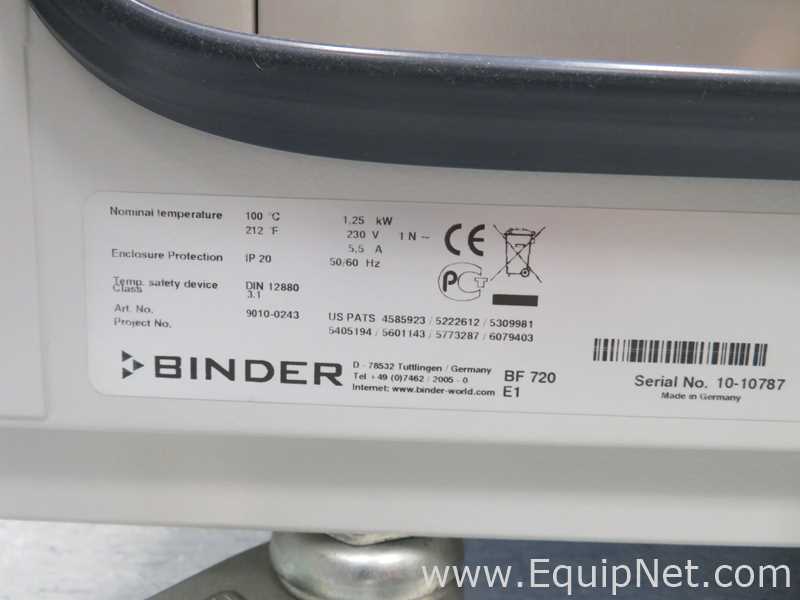 Binder BF 720 Incubator