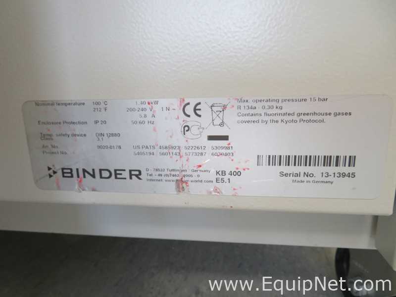 Binder KB 400 Cooling Incubator