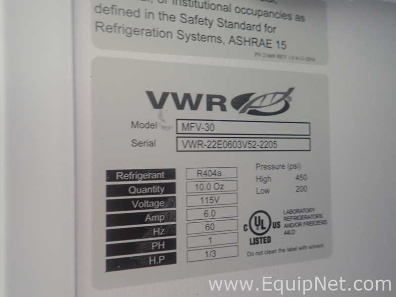 VWR MFV-30 Freezer