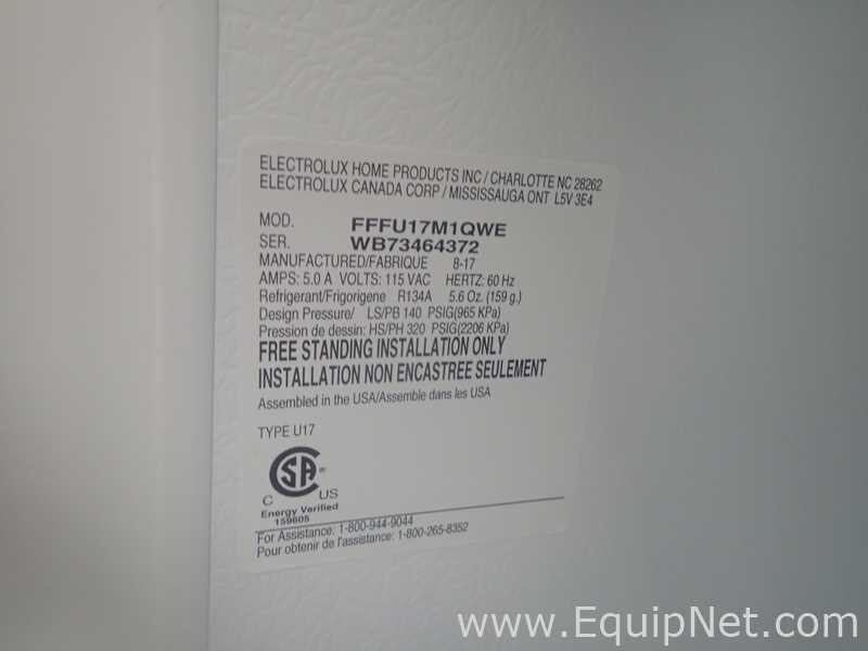 Frigidaire FFFU17M1QWE -20 Freezer