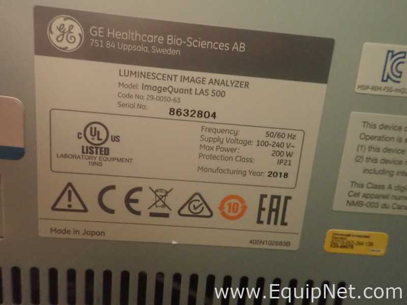 GE Healthcare Bio-Sciences ImageQuant LAS 500 Imager