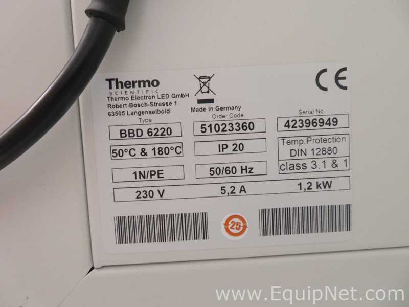 Thermo Scientific BBD 6220 CO2 Incubator