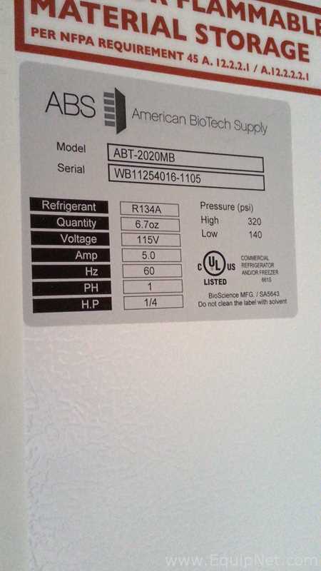Freezer American BioTech Supply ABT-2020MB
