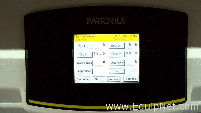 Sartorius Stedim Biostat RM 20/50 Basic Bioreactor with HPNE Stainless Steel Harvest Cart