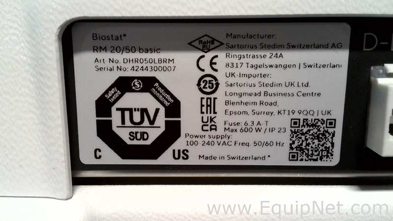 Sartorius Stedim Biostat RM 20/50 Basic Bioreactor with HPNE Stainless Steel Harvest Cart