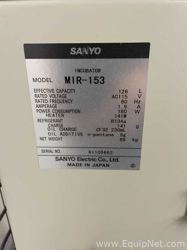 Sanyo Double Stack MIR-153 Incubator