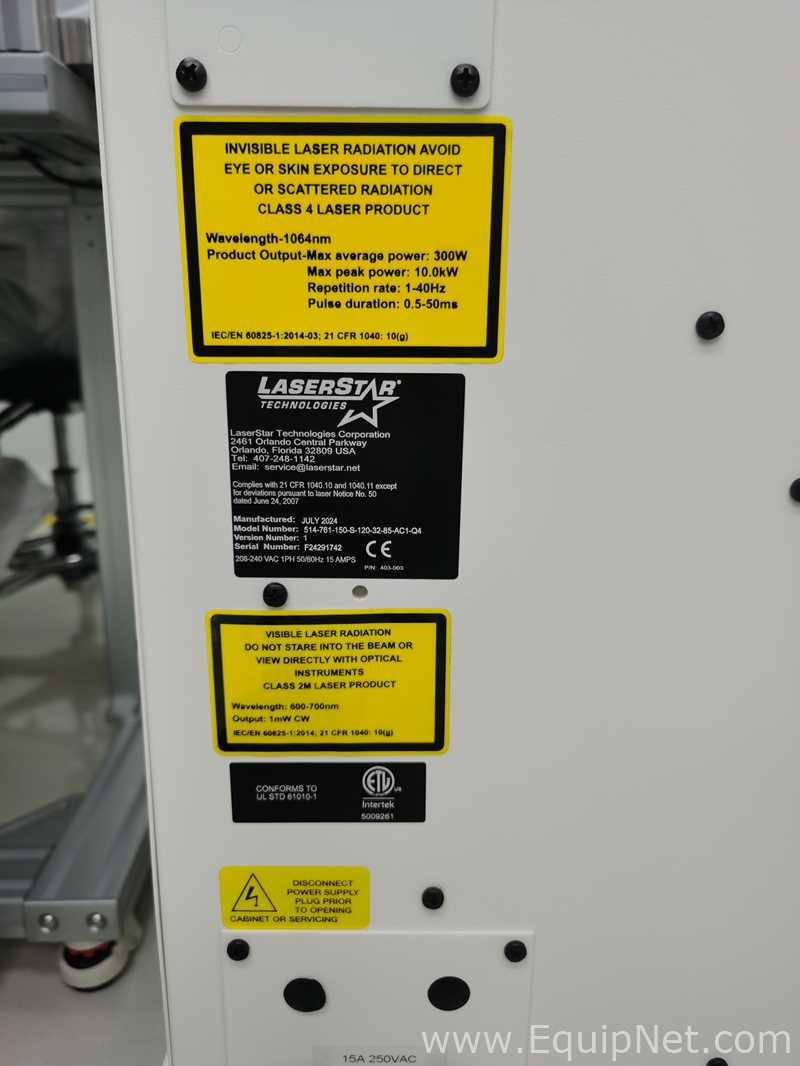 LaserStar FiberStar 7601 514-761-150-S-120-32-85-AC1-Q4 High Precision Laser Fiber Welder
