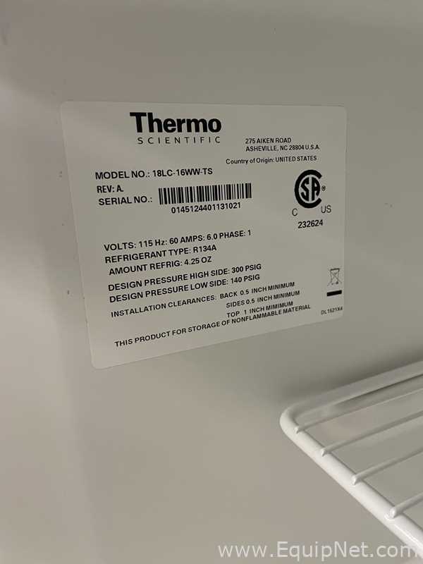Refrigeradores Thermo Scientific 18LC-16WW-TS