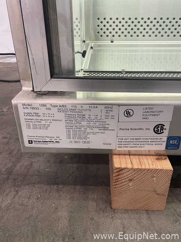 Forma Scientific 1286 Biological Safety Cabinet