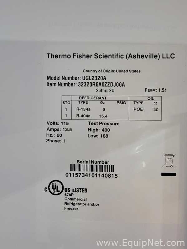 Thermo Scientific UGL2320A Freezer