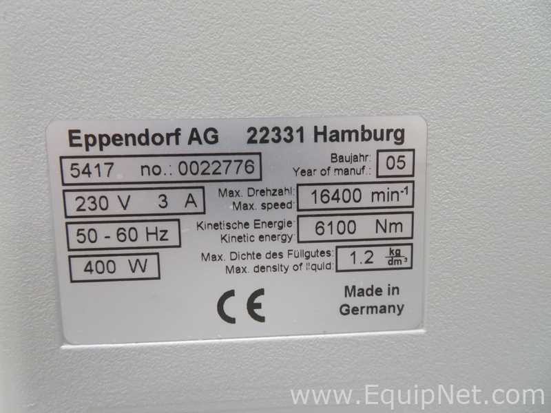 Centrífuga para laboratorio Eppendorf Centrifuge 5417C