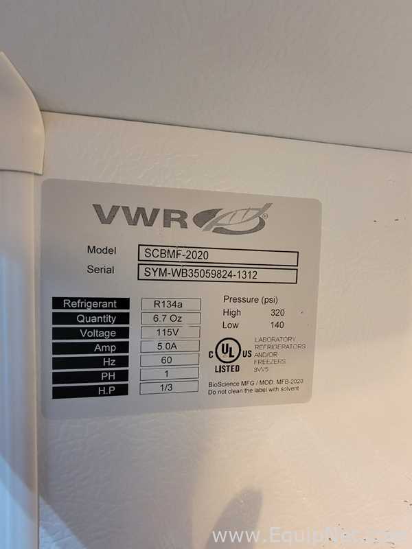 VWR Scientific SCBMF-2020 Freezer