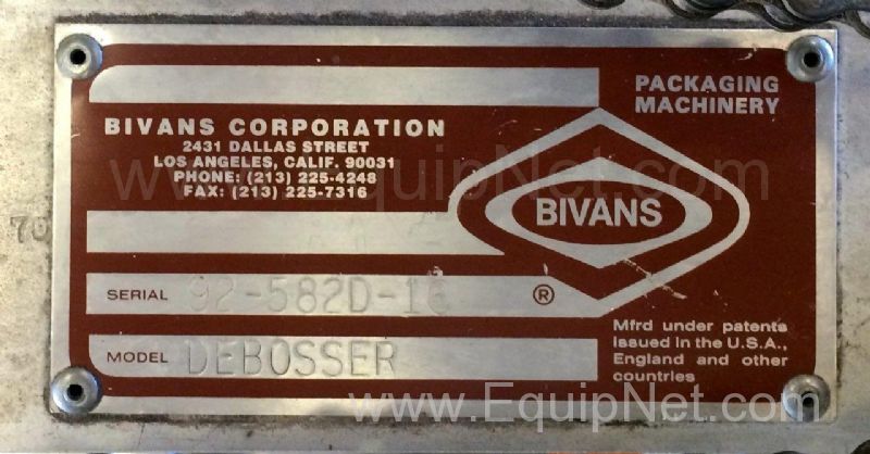 Bivans Corporation Top Closer Carton Closer with Debosser