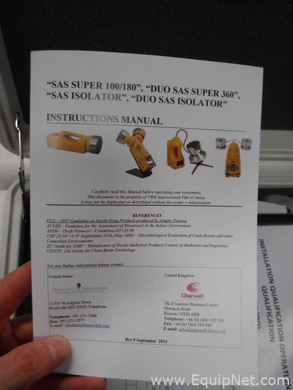 lote de  2 Amostrador de Ar Cherwell Laboratories  SAS Duo 360