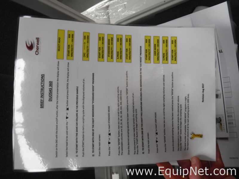lote de  2 Amostrador de Ar Cherwell Laboratories  SAS Duo 360