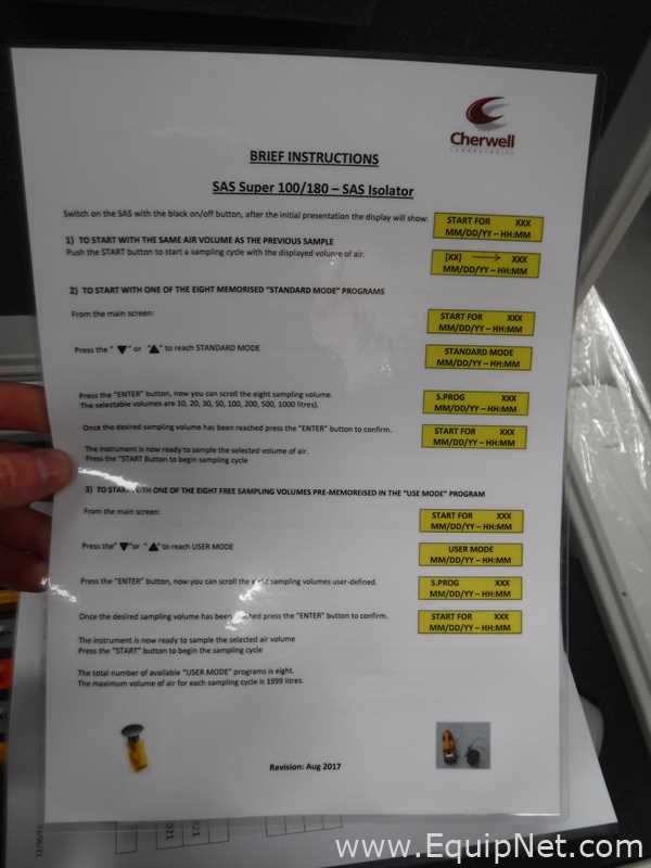 lote de  2 Amostrador de Ar Cherwell Laboratories  SAS Duo 360