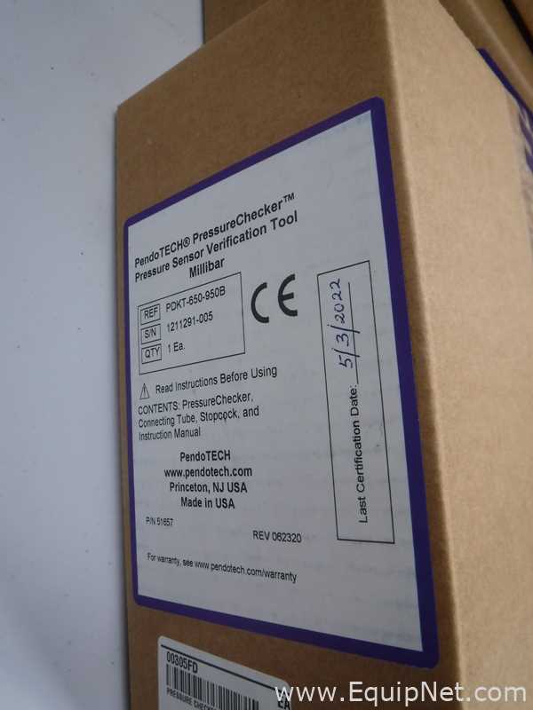 Unused Lot of 8 Brand New PendoTECH LLC PDKT-650-950B Pressure Checkers