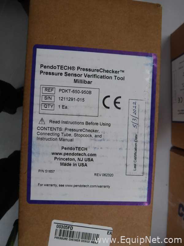 Unused Lot of 8 Brand New PendoTECH LLC PDKT-650-950B Pressure Checkers