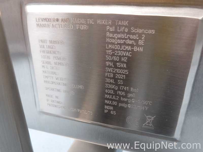 Misturador aço inox PALL  LM400JCMA-B4N.  400 Litros