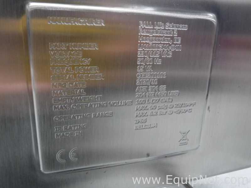 Mezclador Acero inoxidable PALL  LM100JCMA-B4N.  100 Litros