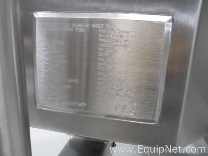 PALL LM400JCMA-B4N Mobile 400 Litre Stainless Steel Jacketed Single Use Magnetic Mix Tank
