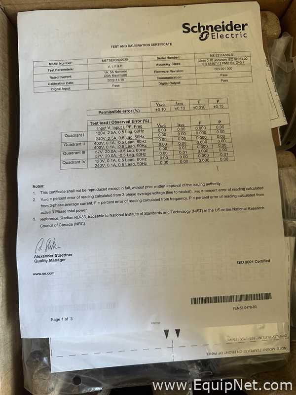 Schneider Electric - Medidor De Calidad De Potencia Y Energía ION92040