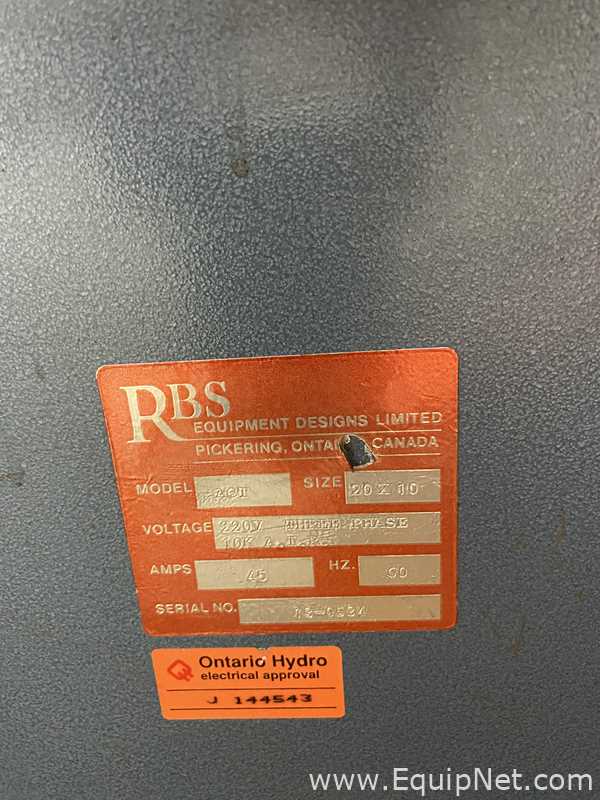 RBS Equipment Designs ACT 2010 Heat Tunnel