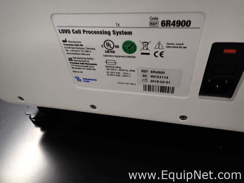 Fresenius LOVO 6R4900 Benchtop Cell Processing System
