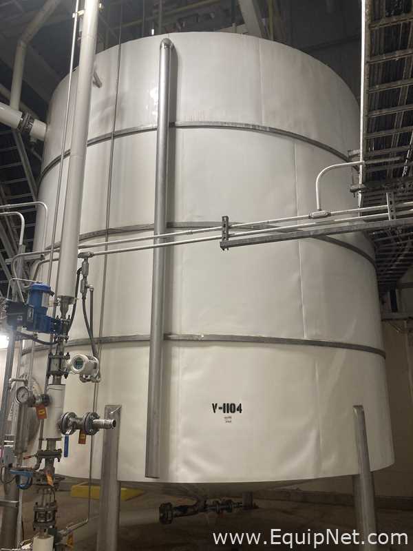 Alpha Tank 20,000 Gallon 316 Stainless Steel Agitated Tank With Centrifugal Pump  V-1104  P-1104