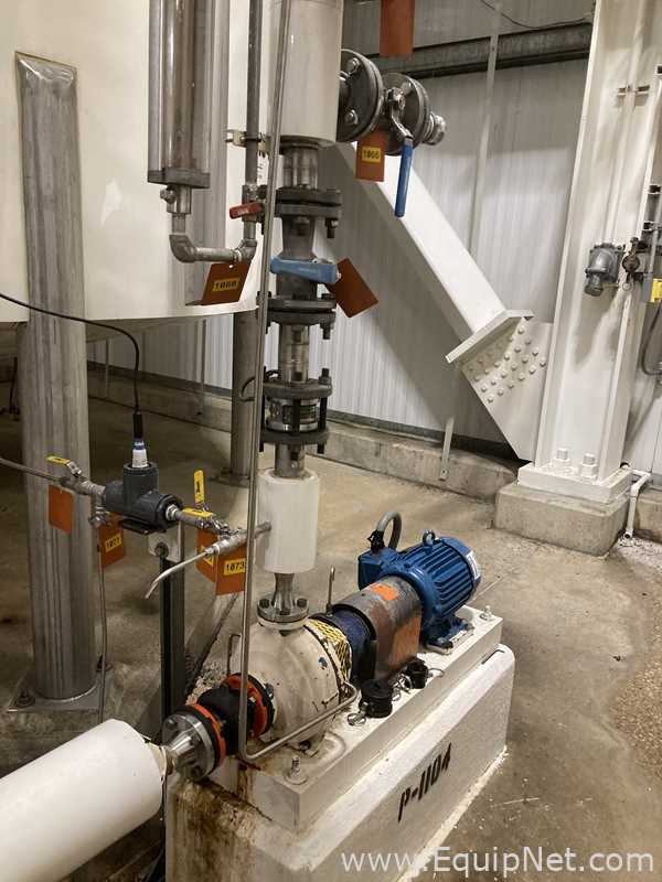 Alpha Tank 20,000 Gallon 316 Stainless Steel Agitated Tank With Centrifugal Pump  V-1104  P-1104