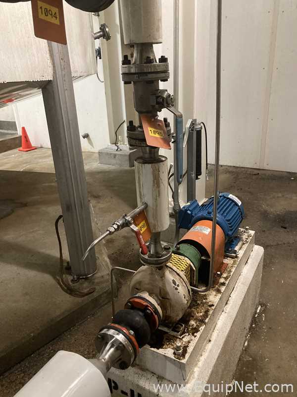 Alpha Tank 20,000 Gallon 316 Stainless Steel Storage Tank And Centrifugal Pump  V-1105  P-1105