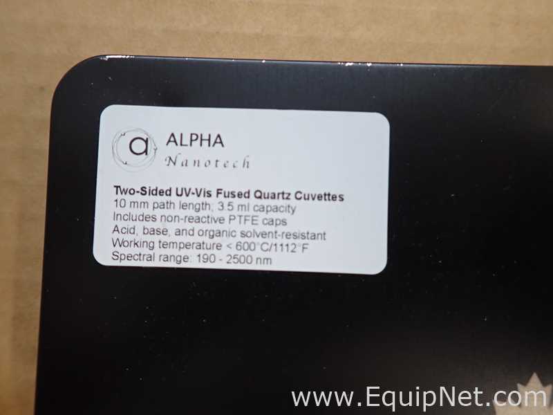 Alpha Nanotech 2-Sided UV-VIS Fused Quartz Cuvettes - Set of 2