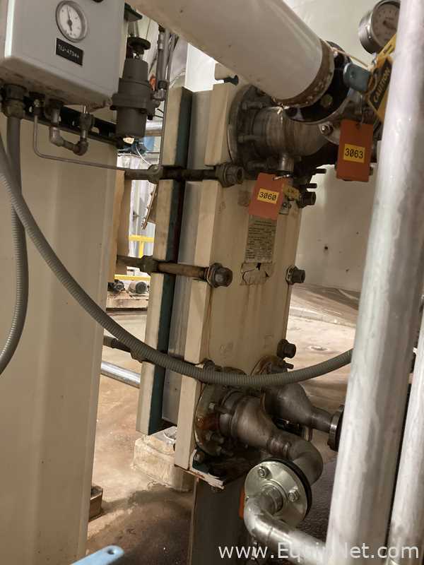 Lot Of Two Alfa Laval Stainless Steel Plate and Frame Heat Exchangers E-4501