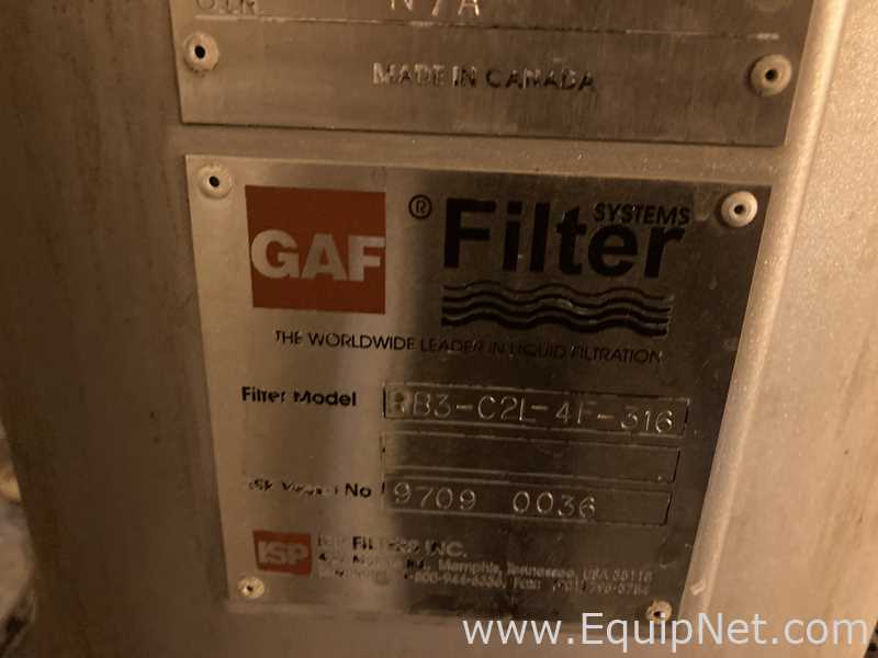 Lot of Two GAF RB3-C2L-4F-316 GAF Cartridge Filters F-4302A and F-4302B