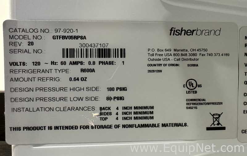 Lot Of Fisher Brand GTFBV05RPSA And 05LREEFSA Isotemp Undercounter Refrigerators