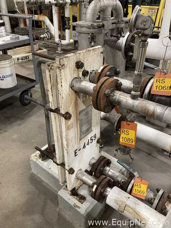 Alfa Laval 18.08 Sq. Ft. Stainless Steel Plate and Frame Heat Exchanger  E-4459
