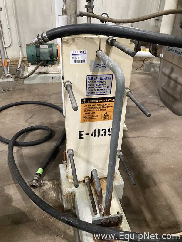 Alfa Laval 12.06 Sq. Ft. Stainless Steel Plate and Frame Heat Exchanger  E-4439